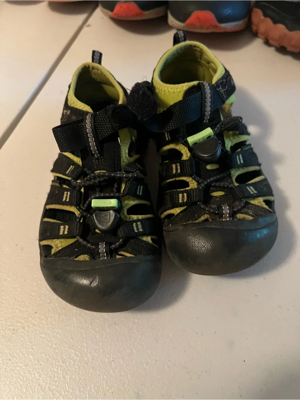 Keen Kids Black and Yellow Closed-Toe Sandals